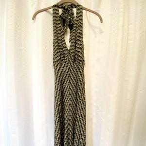 Betsey Johnson Peacock Print Halter Dress